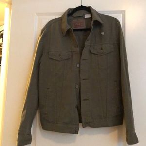Levi’s green denim trucker jacket
